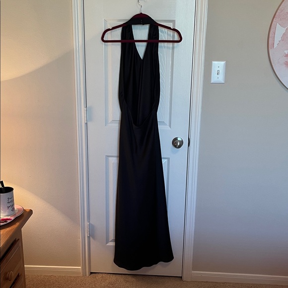 Show Me Your Mumu Halter Backless Long Satin Dress - Picture 3 of 9